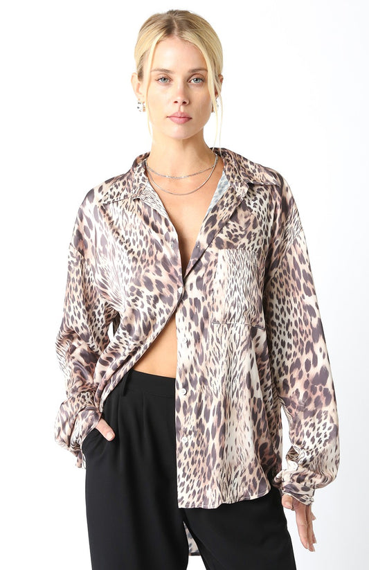 Muted Leopard Top